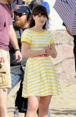 ZOOEY DESCHANEL on the Set of The New Girl on the Beach in Los Angeles