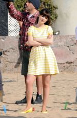 ZOOEY DESCHANEL on the Set of The New Girl on the Beach in Los Angeles