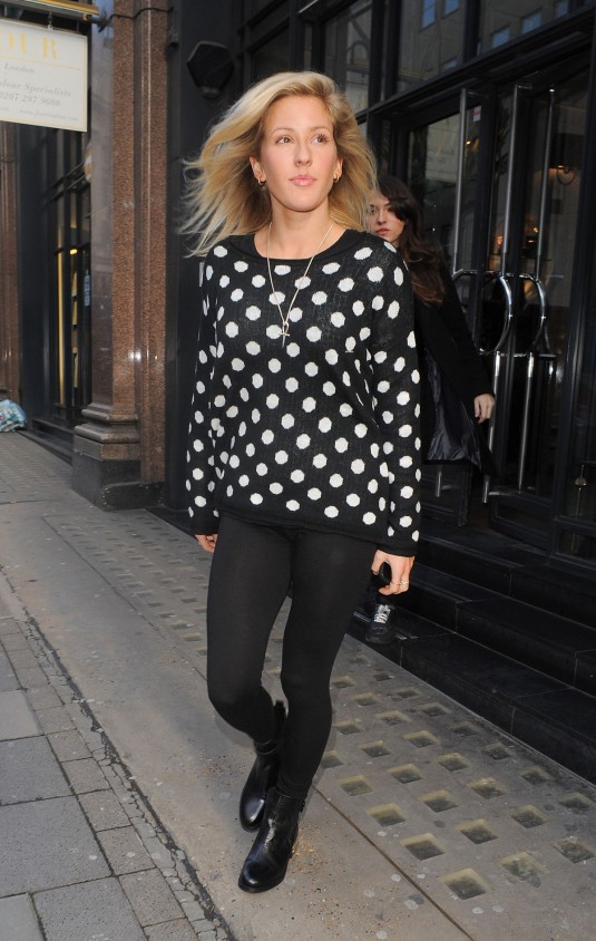 ELLIE GOULDING Leaves Four Hair Salon
