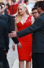 ABBIE CORNISH Arrives at Jimmy Kimmel Live Show in Hollywood