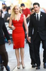 ABBIE CORNISH Arrives at Jimmy Kimmel Live Show in Hollywood