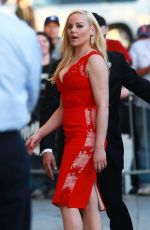 ABBIE CORNISH Arrives at Jimmy Kimmel Live Show in Hollywood