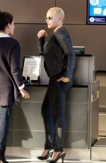 ABBIE CORNISH at LAX Airport in Los Angeles