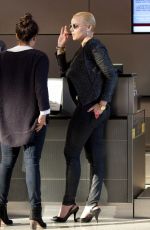 ABBIE CORNISH at LAX Airport in Los Angeles