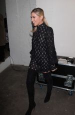 ABIGAIL ABBEY CLANCY Getting Her Dress Adjusted at Giles Fashion Show