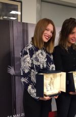 ADELE EXARCHOPOULOS and LEA SEYDOUX Receives Palme D