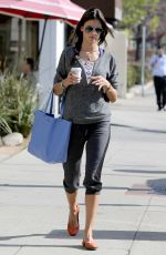 ALESSANDRA AMBROSIO at Heading to Caffe Luxxe for a Morning Coffee