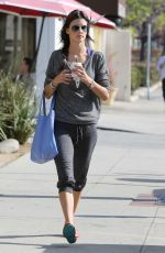 ALESSANDRA AMBROSIO at Heading to Caffe Luxxe for a Morning Coffee