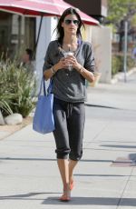 ALESSANDRA AMBROSIO at Heading to Caffe Luxxe for a Morning Coffee