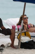 ALESSANDRA AMBROSIO in Bikini at a Beach in Miami