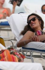 ALESSANDRA AMBROSIO in Bikini at a Beach in Miami