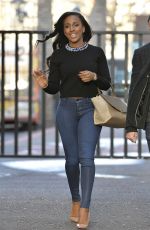 ALXANDRA BURKE in Tight Jeans Leaves ITV Studio in London
