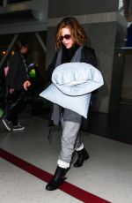 ALYSSA MILANO and Her Pillows at LAX Airport
