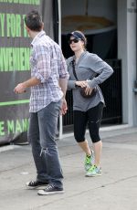 AMY ADAMS in Leggings Out and About in West Hollywood