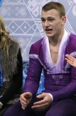 ANDREA DAVIDOVICH and Evgeni Krasnopolski at 2014 Winter Olympics in Sochi