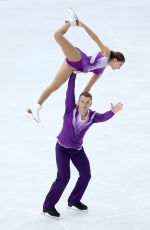 ANDREA DAVIDOVICH and Evgeni Krasnopolski at 2014 Winter Olympics in Sochi