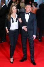 ANGELINA JOLIE and Brad Pitt at 2014 Bafta Awards in London
