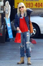 ANNA FARIS in Ripped Jeans Out and About in West Hollywood