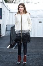 ANNA KENDICK Outin New York During Mercedes-Benz Fashion Week
