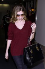 ANNA KENDRICK at LAX Airport in Los Angeles