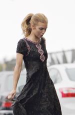 ANNALYNNE MCCOR in Black Dress Out for Lunch
