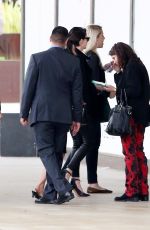 ANNE HATHAWAY Arrives at a Meeting in Culver City