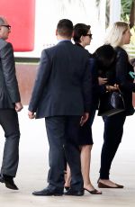 ANNE HATHAWAY Arrives at a Meeting in Culver City