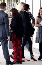 ANNE HATHAWAY Arrives at a Meeting in Culver City