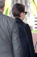 ANNE HATHAWAY Arrives at a Meeting in Culver City