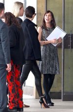 ANNE HATHAWAY Arrives at a Meeting in Culver City