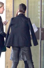ANNE HATHAWAY Arrives at a Meeting in Culver City