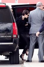 ANNE HATHAWAY Arrives at a Meeting in Culver City