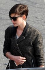 ANNE HATHAWAY in Leather Out and About in Los Angeles