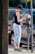 ANNE HATHAWAY in Tights Out and About in Los Angles