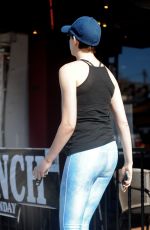 ANNE HATHAWAY in Tights Out and About in Los Angles