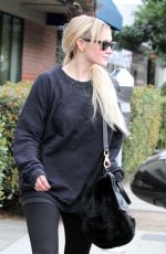 ASHLEE SIMPSON in Leggings Out and About in Los Angeles