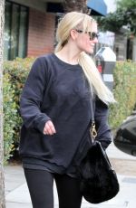 ASHLEE SIMPSON in Leggings Out and About in Los Angeles