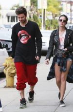 ASHLEY BENSON in Jeans Shorts Arrives at a Bakery in Los Angeles