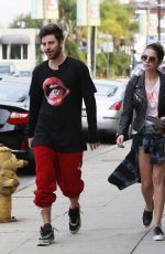 ASHLEY BENSON in Jeans Shorts Arrives at a Bakery in Los Angeles