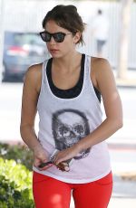 ASHLEY BENSON in Tights Leaves a Gym in Beverly Hills