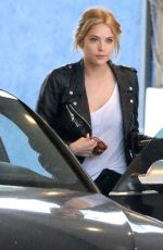 ASHLEY BENSON Leaves a Skin Care Center in West Hollywood