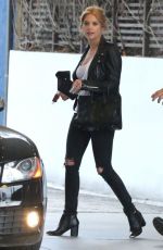 ASHLEY BENSON Leaves a Skin Care Center in West Hollywood