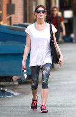 ASHLEY GREENE in Leggings Leaves a Gym in Studio City