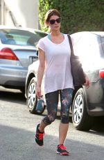 ASHLEY GREENE in Leggings Leaves a Gym in Studio City