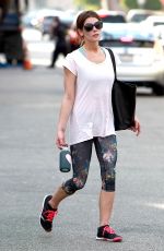 ASHLEY GREENE in Leggings Leaves a Gym in Studio City