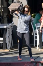 ASHLEY TISDALE Arrives at Toast Bakery Cafe in West Hollywood