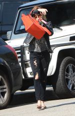 ASHLEY TISDALE in Ripped Jeans Out in Los Angeles