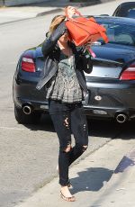 ASHLEY TISDALE in Ripped Jeans Out in Los Angeles