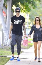 ASHLEY TISDALE in Short Shorts Out in Toluca Lake