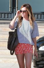 ASHLEY TISDALE in Shorts Out Shopping in Beverly Hills